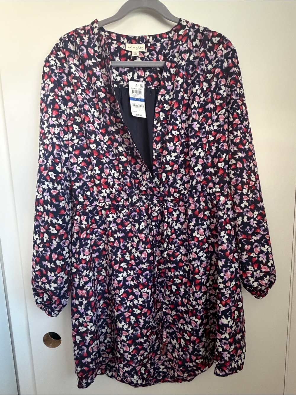 Maison Jules Navy dress with Floral Print
